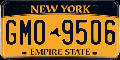 NY license plate GMO9506