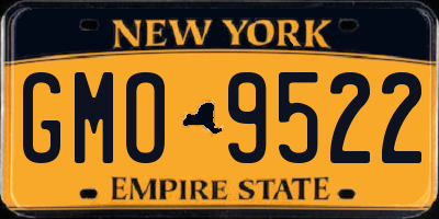 NY license plate GMO9522