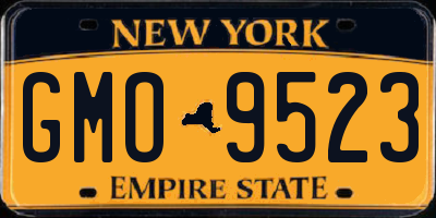 NY license plate GMO9523