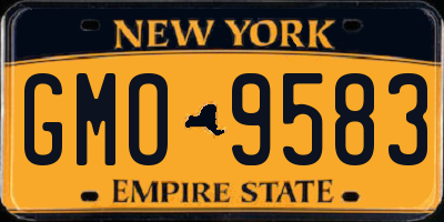 NY license plate GMO9583