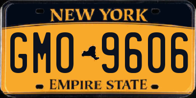 NY license plate GMO9606