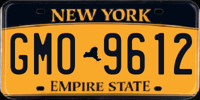 NY license plate GMO9612