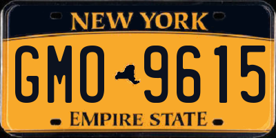 NY license plate GMO9615