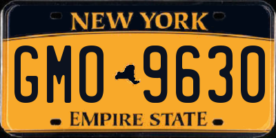 NY license plate GMO9630