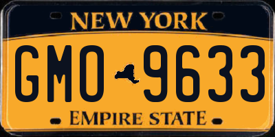 NY license plate GMO9633
