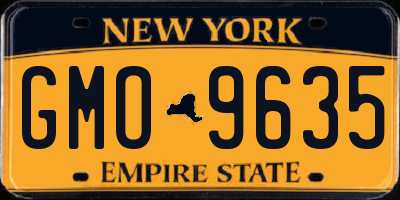 NY license plate GMO9635