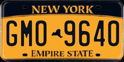 NY license plate GMO9640