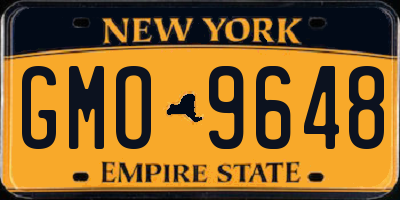 NY license plate GMO9648