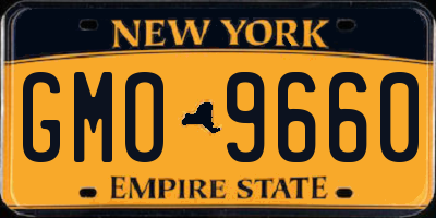 NY license plate GMO9660