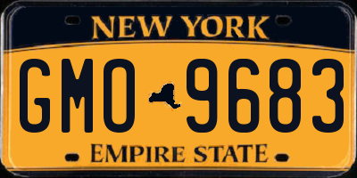 NY license plate GMO9683
