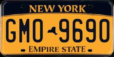 NY license plate GMO9690