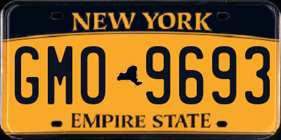 NY license plate GMO9693