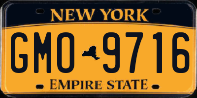 NY license plate GMO9716