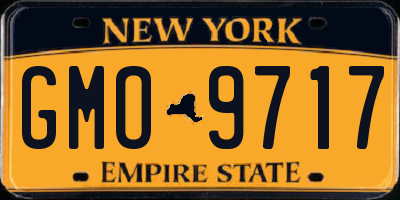 NY license plate GMO9717