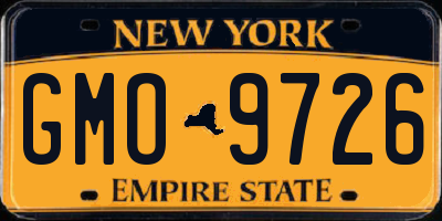 NY license plate GMO9726