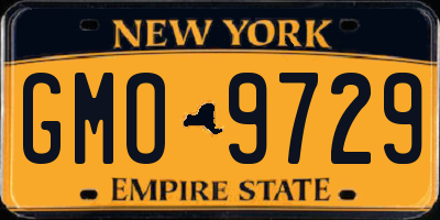NY license plate GMO9729