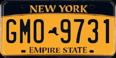 NY license plate GMO9731