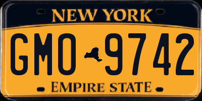 NY license plate GMO9742