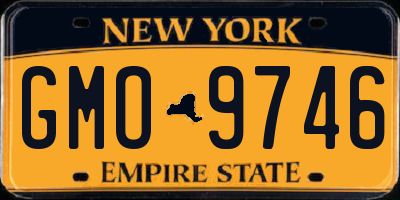 NY license plate GMO9746