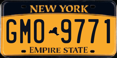 NY license plate GMO9771