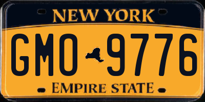 NY license plate GMO9776
