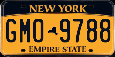 NY license plate GMO9788