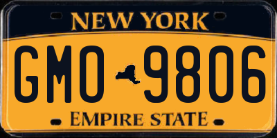 NY license plate GMO9806