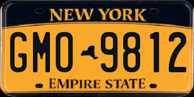 NY license plate GMO9812