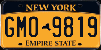 NY license plate GMO9819