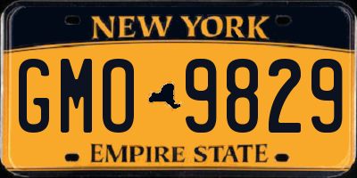 NY license plate GMO9829