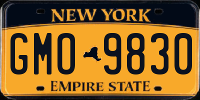 NY license plate GMO9830