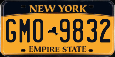 NY license plate GMO9832