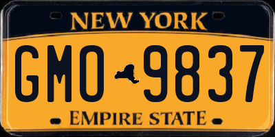 NY license plate GMO9837