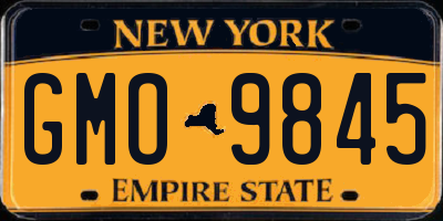 NY license plate GMO9845