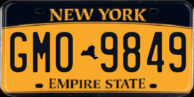NY license plate GMO9849