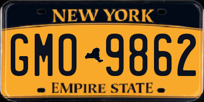 NY license plate GMO9862