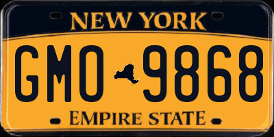 NY license plate GMO9868