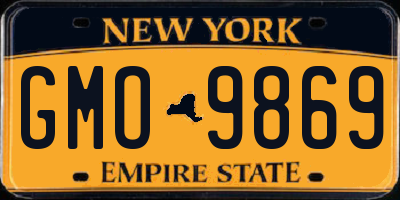 NY license plate GMO9869