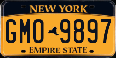NY license plate GMO9897