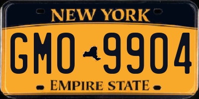 NY license plate GMO9904