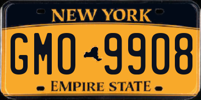 NY license plate GMO9908