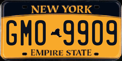 NY license plate GMO9909