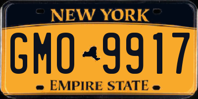 NY license plate GMO9917