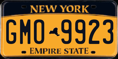 NY license plate GMO9923