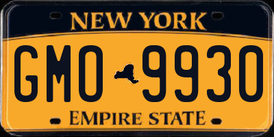 NY license plate GMO9930