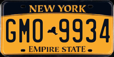 NY license plate GMO9934