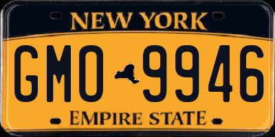 NY license plate GMO9946