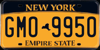 NY license plate GMO9950