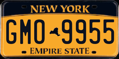 NY license plate GMO9955