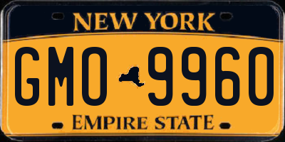 NY license plate GMO9960